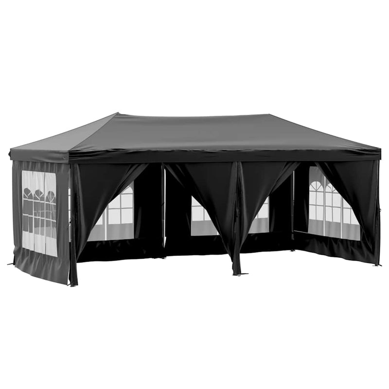 Load image into Gallery viewer, Vidaxl partytent inklapbaar met zijwanden 3x6 m zwart
