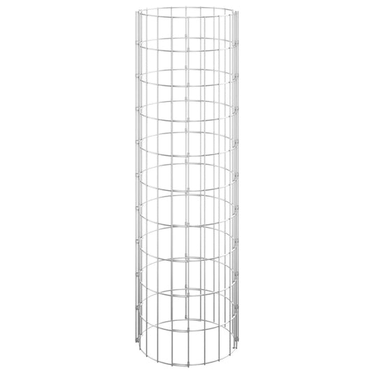 Vidaxl gabion paal rond ø30x100 cm gegalvaniseerd staal