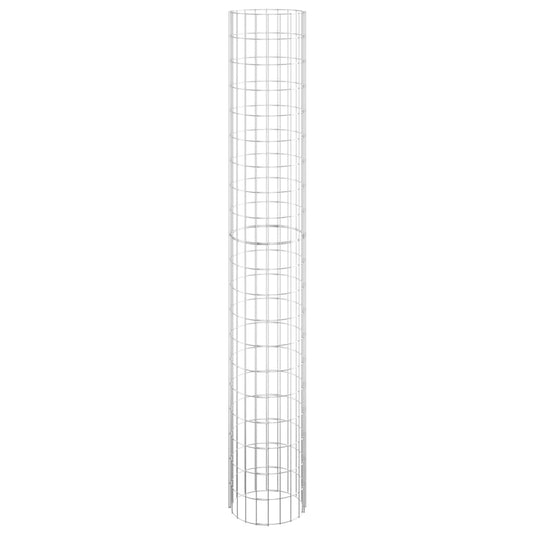 Vidaxl gabion paal rond ø30x200 cm gegalvaniseerd staal