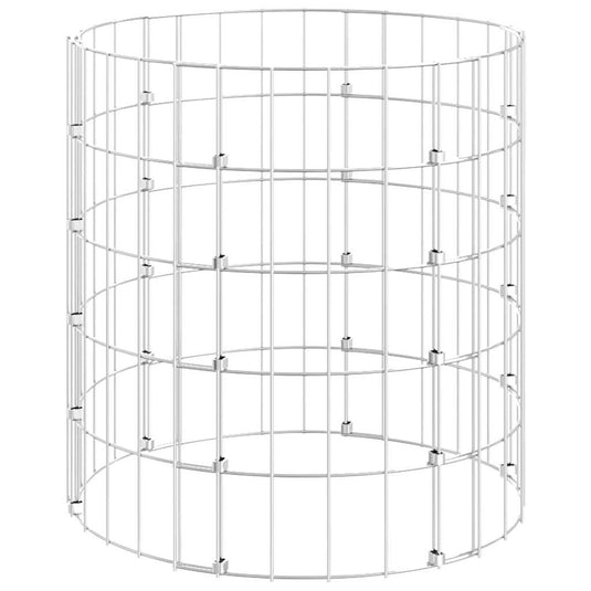 Vidaxl gabion paal rond ø50x50 cm gegalvaniseerd staal