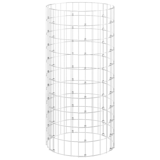 Vidaxl gabion paal rond ø50x100 cm gegalvaniseerd staal