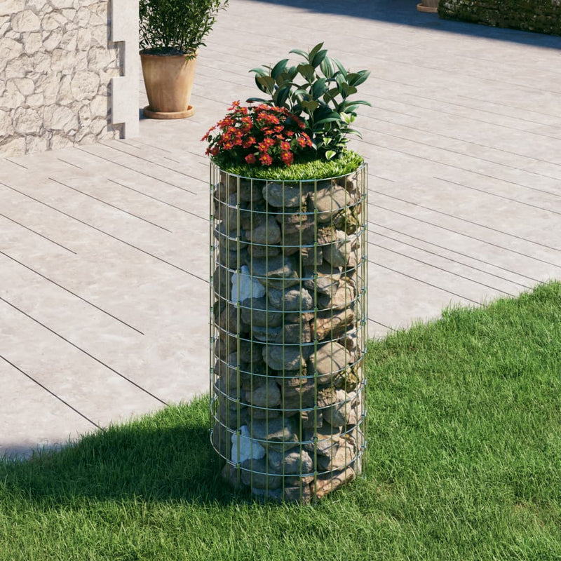 Load image into Gallery viewer, Vidaxl gabion paal rond ø50x100 cm gegalvaniseerd staal
