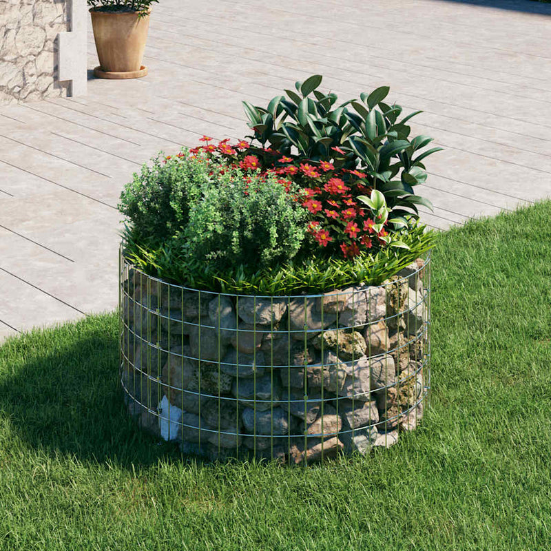 Load image into Gallery viewer, Vidaxl gabion paal rond ø100x50 cm gegalvaniseerd staal
