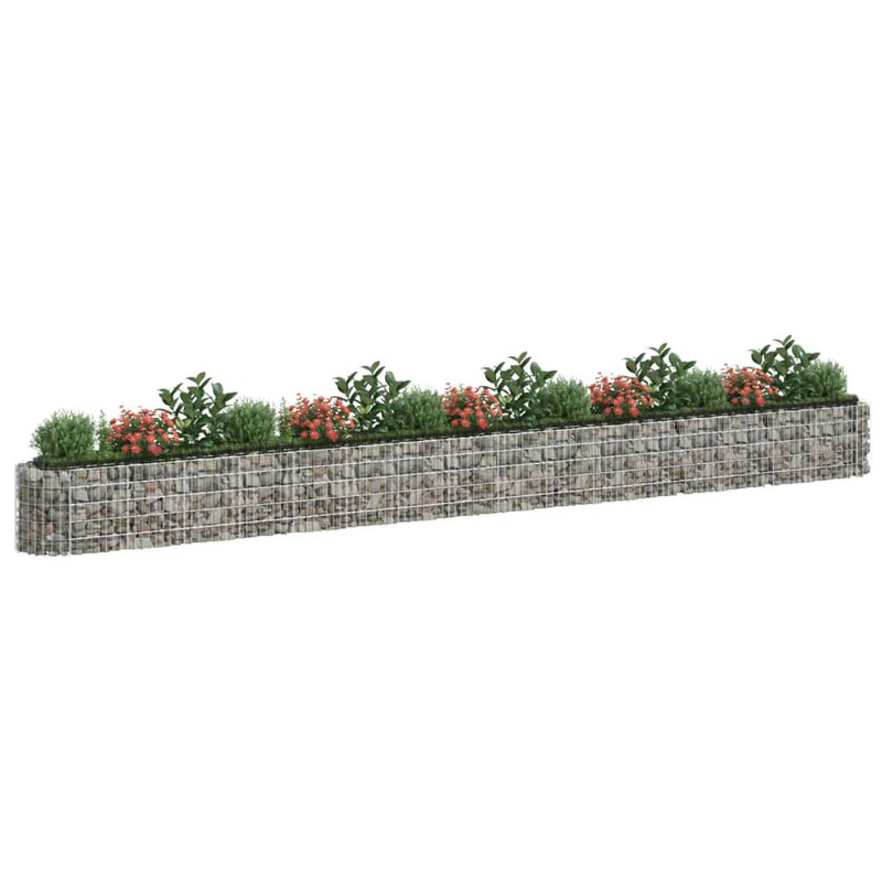 Load image into Gallery viewer, VidaXL Gabion plantenbak verhoogd 610x50x50 cm gegalvaniseerd ijzer
