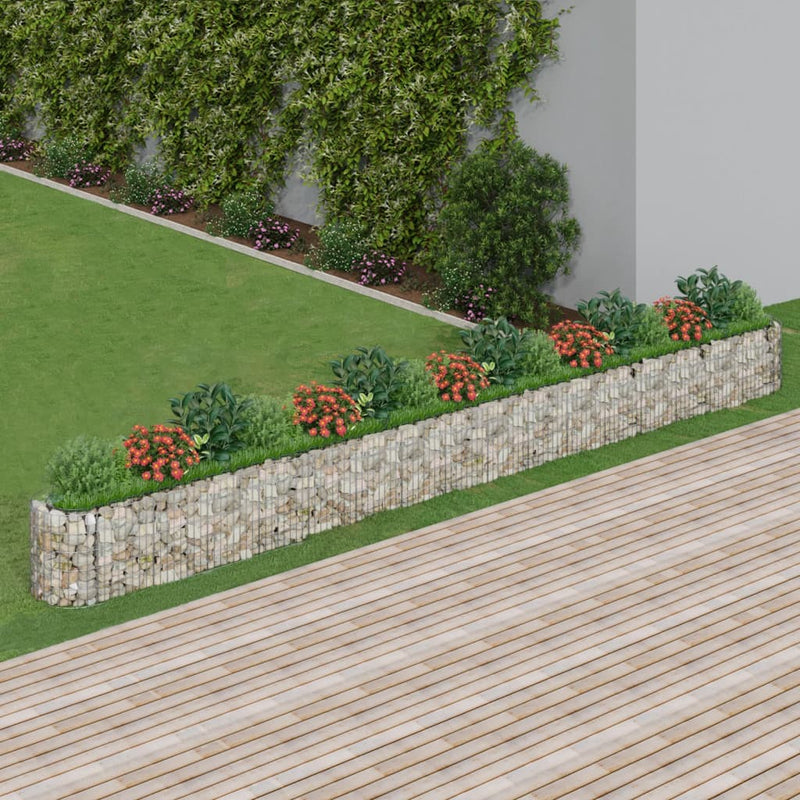 Load image into Gallery viewer, VidaXL Gabion plantenbak verhoogd 610x50x50 cm gegalvaniseerd ijzer
