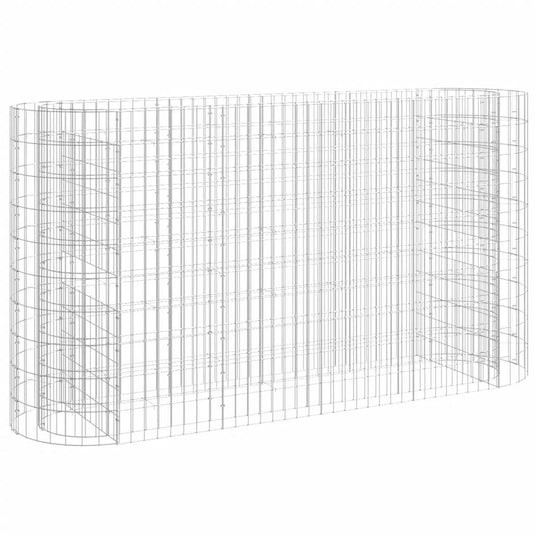 Vidaxl gabion plantenbak verhoogd 190x50x100 cm gegalvaniseerd ijzer