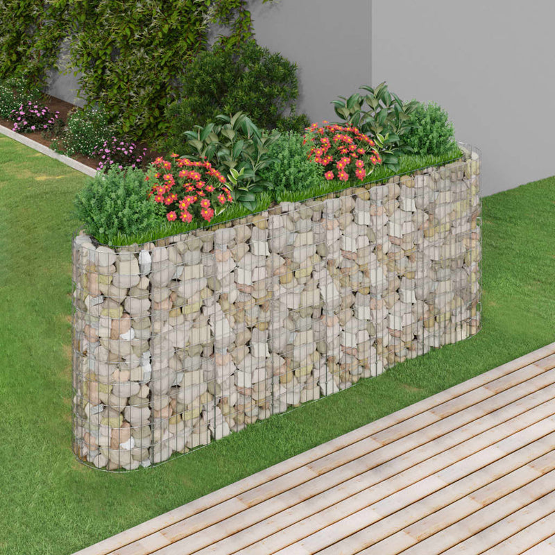 Load image into Gallery viewer, VidaXL Gabion plantenbak verhoogd 260x50x100 cm gegalvaniseerd ijzer
