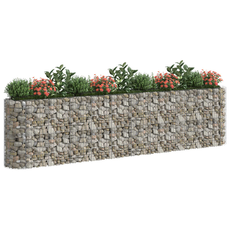 Load image into Gallery viewer, VidaXL Gabion plantenbak verhoogd 400x50x100 cm gegalvaniseerd ijzer
