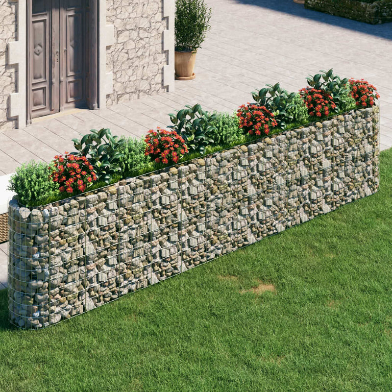 Load image into Gallery viewer, VidaXL Gabion plantenbak verhoogd 470x50x100 cm gegalvaniseerd ijzer
