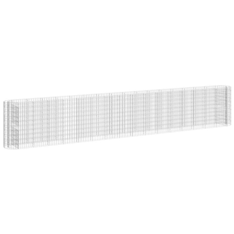 Load image into Gallery viewer, VidaXL Gabion plantenbak verhoogd 610x50x100 cm gegalvaniseerd ijzer
