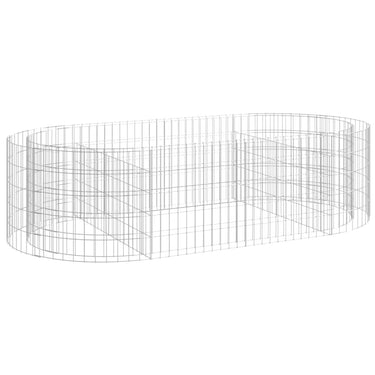 Vidaxl gabion plantenbak verhoogd 200x100x50 cm gegalvaniseerd ijzer