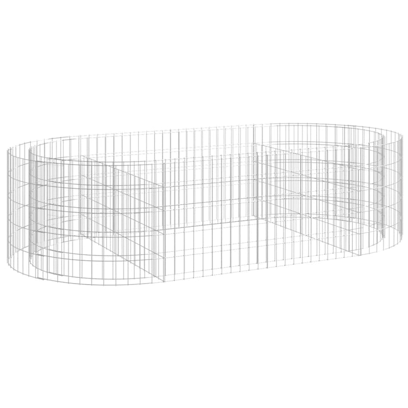 Load image into Gallery viewer, Vidaxl gabion plantenbak verhoogd 200x100x50 cm gegalvaniseerd ijzer
