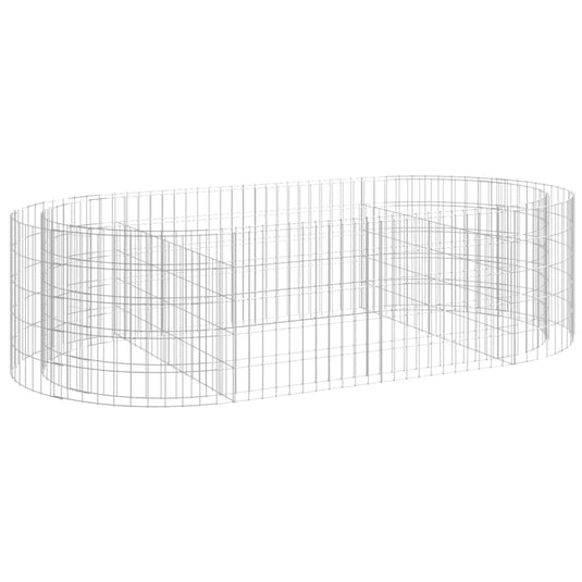 Vidaxl gabion plantenbak verhoogd 200x100x50 cm gegalvaniseerd ijzer