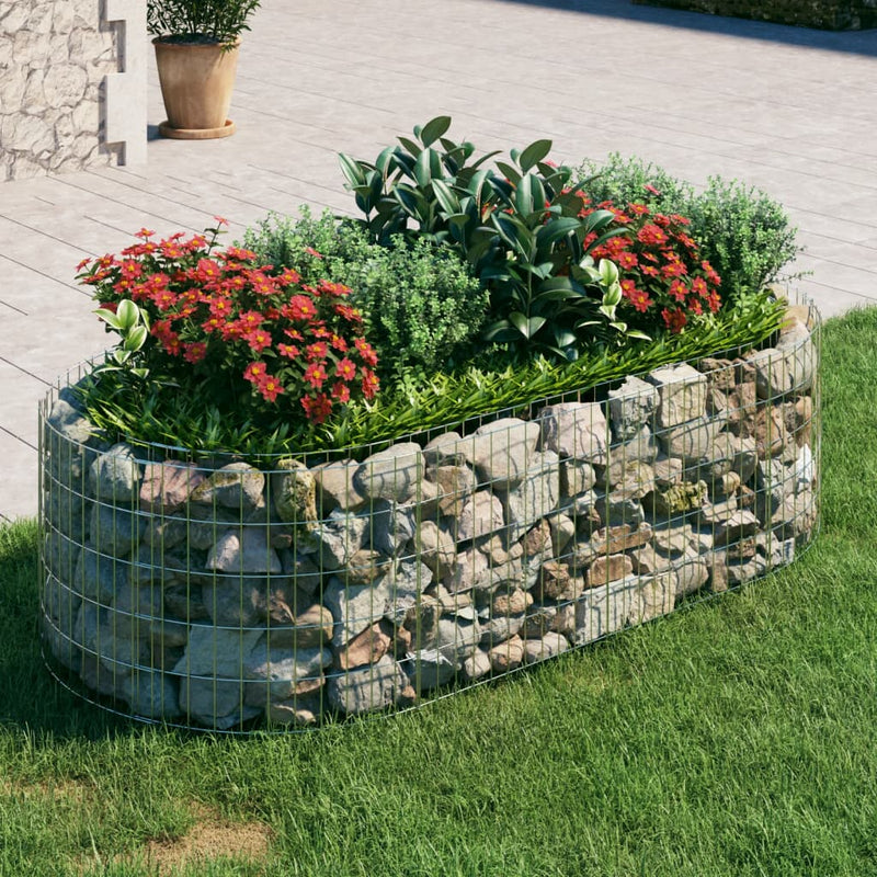Load image into Gallery viewer, Vidaxl gabion plantenbak verhoogd 200x100x50 cm gegalvaniseerd ijzer
