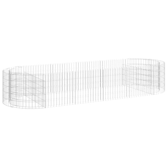 Vidaxl gabion plantenbak verhoogd 300x100x50 cm gegalvaniseerd ijzer