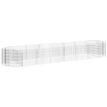 Vidaxl gabion plantenbak verhoogd 400x100x50 cm gegalvaniseerd ijzer
