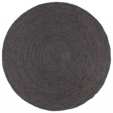 Vidaxl vloerkleed handgemaakt rond 210 cm jute donkergrijs