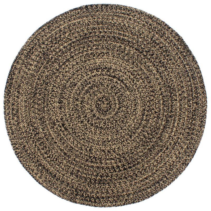 Load image into Gallery viewer, Vidaxl vloerkleed handgemaakt 240 cm jute zwart en bruin
