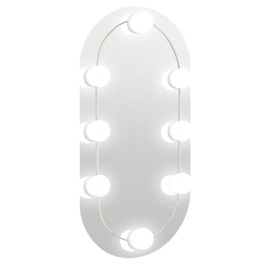 Vidaxl spiegel met led-verlichting 40x20 cm glas ovaal