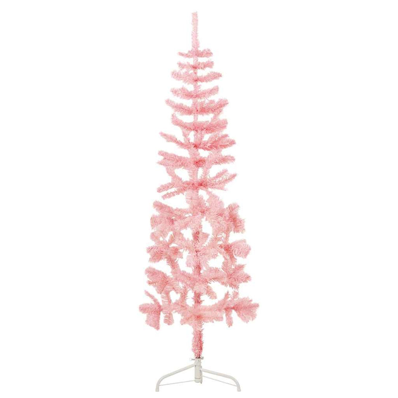 Load image into Gallery viewer, Vidaxl kunstkerstboom half met standaard smal 120 cm roze
