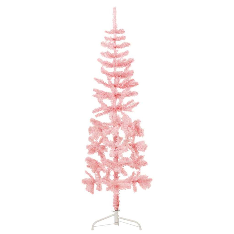 Load image into Gallery viewer, Vidaxl kunstkerstboom half met standaard smal 120 cm roze
