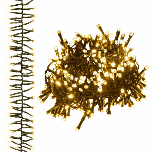 Vidaxl lichtslinger cluster met 1000 led's warmwit 11 m pvc