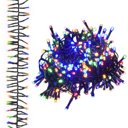 VidaXL Lichtslinger cluster met 2000 LED's meerkleurig 17 m PVC