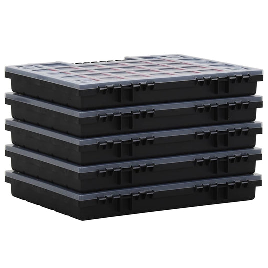Vidaxl assortimentsdozen 5 st 40x30x5 cm polypropeen