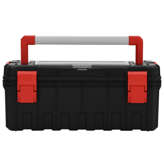 Vidaxl gereedschapskist 65x28x31,5 cm zwart en rood