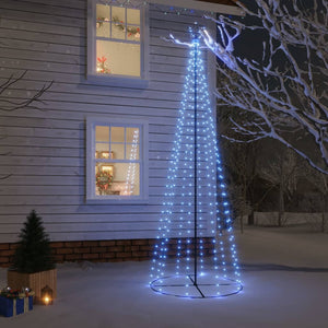 Vidaxl kegelkerstboom 310 led's 100x300 cm blauw