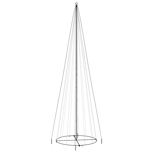 Vidaxl kegelkerstboom 1134 led's warmwit 230x800 cm