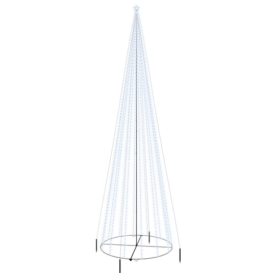 Vidaxl kegelkerstboom 1134 led's koudwit 230x800 cm