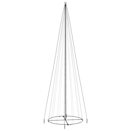 Vidaxl kegelkerstboom 1134 led's koudwit 230x800 cm