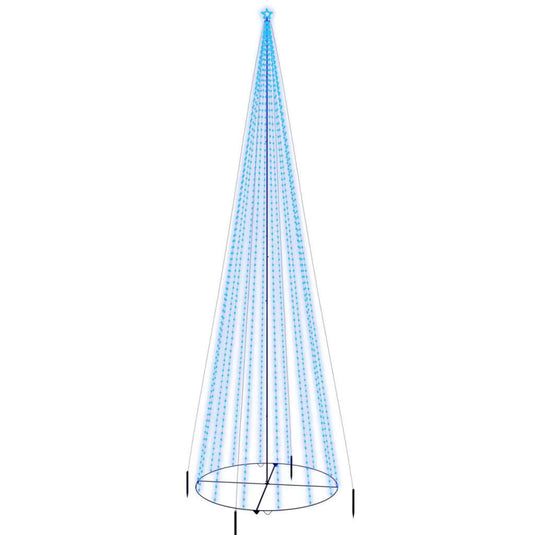 Vidaxl kegelkerstboom 1134 led's blauw 230x800 cm