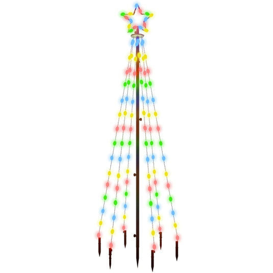 Vidaxl kerstboom met grondpin 108 led's meerkleurig 180 cm