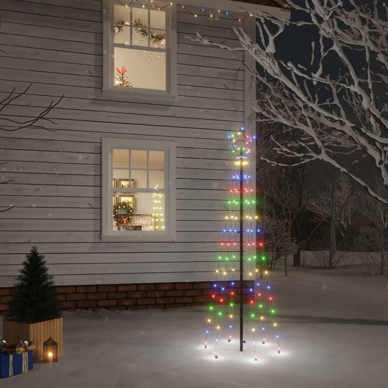 Load image into Gallery viewer, Vidaxl kerstboom met grondpin 108 led's meerkleurig 180 cm
