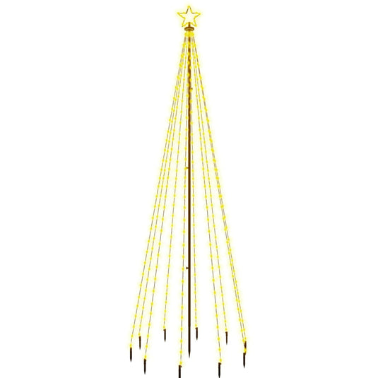 Vidaxl kerstboom met grondpin 310 led's warmwit 300 cm