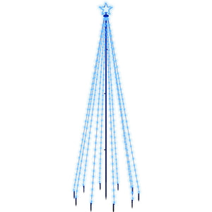 Vidaxl kerstboom met grondpin 310 led's blauw 300 cm