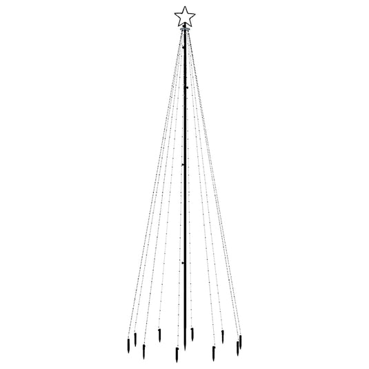 VidaXL Kerstboom met grondpin 310 LED's blauw 300 cm