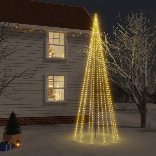 Vidaxl kerstboom met grondpin 732 led's warmwit 500 cm