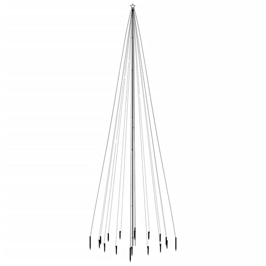 VidaXL Kerstboom met grondpin 1134 LED's koudwit 800 cm