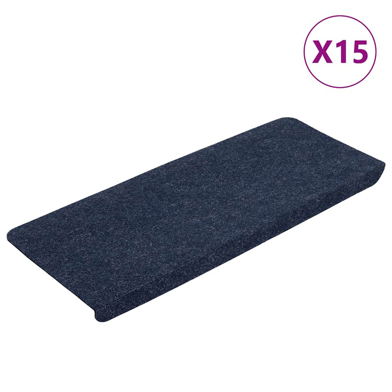 Load image into Gallery viewer, Vidaxl trapmatten zelfklevend 15 st 65x24,5x3,5 cm blauw
