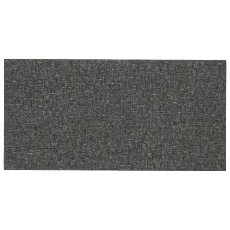 Load image into Gallery viewer, Vidaxl wandpanelen 12 st 0,54 m² 30x15 cm stof donkergrijs
