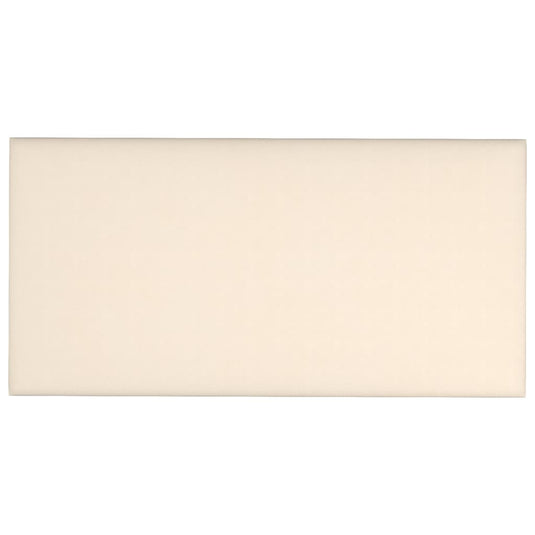 VidaXL Wandpanelen 12 st 0,54 m² 30x15 cm fluweel crèmekleurig