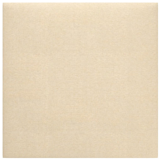 Vidaxl wandpanelen 12 st 1,08 m² 30x30 cm stof crèmekleurig