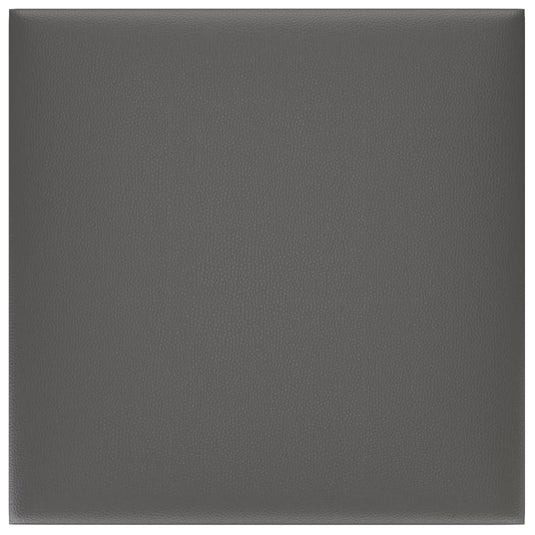 Vidaxl wandpanelen 12 st 1,08 m² 30x30 cm kunstleer grijs