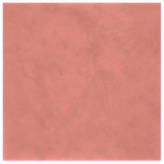Vidaxl wandpanelen 12 st 1,08 m² 30x30 cm fluweel roze