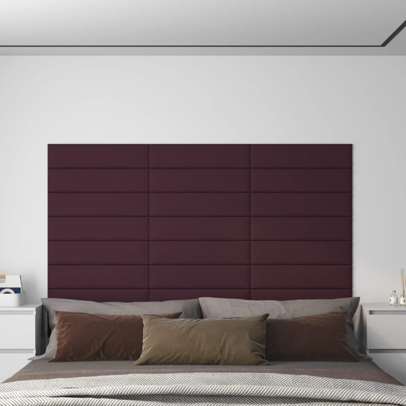Load image into Gallery viewer, VidaXL Wandpanelen 12 st 1,08 m² 60x15 cm stof paars
