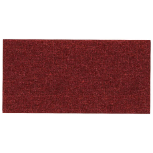 VidaXL Wandpanelen 12 st 2,16 m² 60x30 cm stof wijnrood