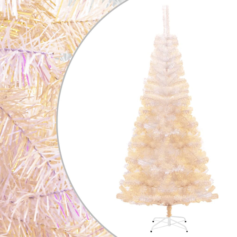 Load image into Gallery viewer, Vidaxl kunstkerstboom met iriserende uiteinden 240 cm pvc wit
